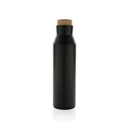 Gaia Vakuumflasche aus RCS recyceltem Stainless-Steel, schwarz