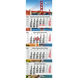 Geiger-Notes Monatskalender Quadro Wire-O 4 Bestseller, inkl. Druck, hellgrau
