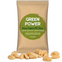 Geröstete Erdnüsse, 10 g, Verbundfolie weiß, inkl. Druck