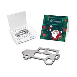 ROMINOX® Key Tool SUV / Auto (19 Funktionen) im Motiv-Mäppchen Frohe Weihnachten