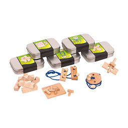 Geschicklichkeitsspiel THINK ABOUT, 5-fach sortiert,silber