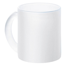 Glas-Kaffeetasse, 300 ml, weiß