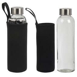 Trinkflasche Klagenfurt mit Sleeve, 500 ml, schwarz