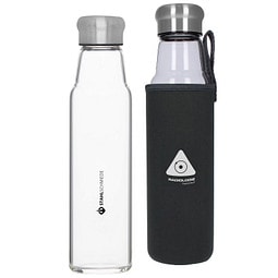 Glasflasche Life mit Hülle, 700 ml, transparent