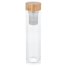 reflects® Glasflasche mit Teesieb Sledge, beige