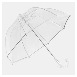 Glockenschirm BELLEVUE,silber, transparent