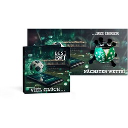 Glücksäfer vegan in Werbekarte, inkl. Druck