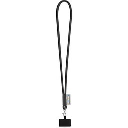 GOSPORT. SET Lanyard TUBE Long (Ø 7 mm) mit 9 mm Auslösekarabiner und Handyhalterung, 300 - Schwarz