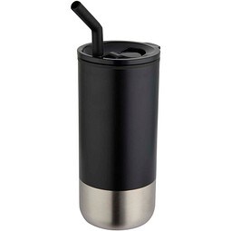 Grayson 480 ml RCS recycelter Isolierbecher mit Trinkhalm, schwarz
