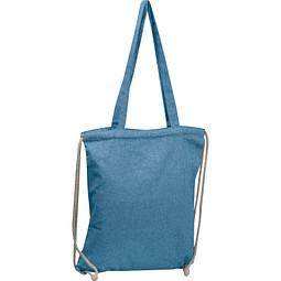 Gym-Cottonbag aus recycelter Baumwolle, blau