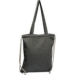 Gym-Cottonbag aus recycelter Baumwolle, schwarz