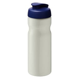 H2O Active® Eco Base 650 ml Sportflasche mit Klappdeckel, elfenbein/ blau