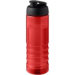 H2O Active® Eco Treble 750 ml Sportflasche mit Stülpdeckel & Trinkklappe, rot, schwarz