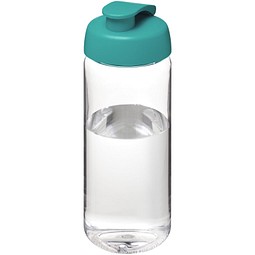 H2O Active® Octave Tritan™ 600-ml-Sportflasche mit Klappdeckel, transparentklar/aquablau