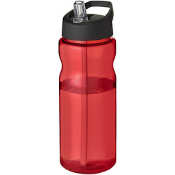 H2O Base Sportflasche mit Ausgussdeckel, 650 ml, rot,schwarz