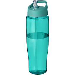 H2O Tempo Sportflasche mit Ausgussdeckel, 700 ml, aquablau