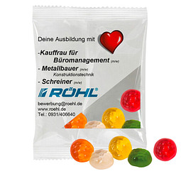HARIBO Fruchtgummi 10g, Fußball, Transparente Folie