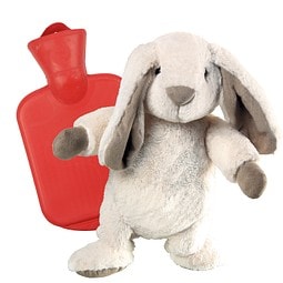 Tierische Wärmflaschen, 0,8 l, Hase Mümmelmann, weiß