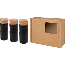 Hey Pots Schreibtisch-Garten-Blumenmischung, 3er-Set, schwarz