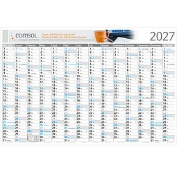 Geiger-Notes Wandplaner Horizont Recycling, blau