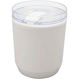 Hudson 180 ml doppelwandiger Becher aus recyceltem Kunststoff, weiss