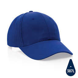 Impact 6 Panel Kappe aus 280gr rCotton mit AWARE Tracer, blau
