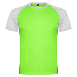Indianapolis Sport T-Shirt für Kinder, Fluor Green / schwarz, 12