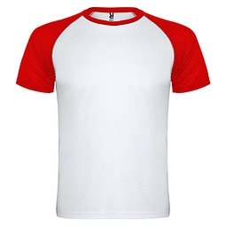Indianapolis T-Shirt Unisex aus recyceltem Material, weiß / rot, L