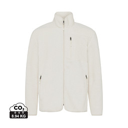 Iqoniq Diran Fleecejacke aus recyceltem Polyesterflor, neutral, L