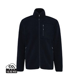 Iqoniq Diran Fleecejacke aus recyceltem Polyesterflor, schwarz, L