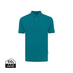 Iqoniq Yosemite Piqué-Poloshirt aus recycelter Baumwolle, verdigris, XL