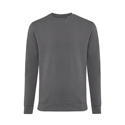 Iqoniq Zion Rundhals-Sweater aus recycelter Baumwolle, anthrazit