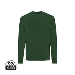 Iqoniq Zion Rundhals-Sweater aus recycelter Baumwolle, waldgrün, M