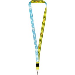 Isla 1-Meter-Lanyard mit Sublimation mit Sicherheitsverschluss, gelb