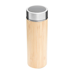 Isolierbecher BAMBOO TEMP,braun, silber