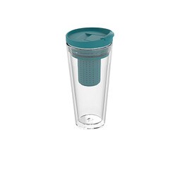Isolierbecher Mocha mit Teesieb, transparent