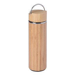 Isolierkanne BAMBOO HOT, braun, silber