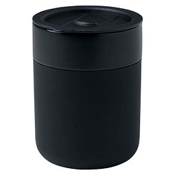 Java 330 ml Keramikbecher mit Silikonhülle und Kunststoffdeckel, schwarz