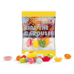 Minitüte, 10 g, Jelly Beans, inkl. Druck, Folie transparent