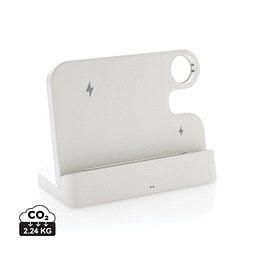 Joltz dual 15W-Ladegerät aus RCS rec. ABS mit iWatch-Slot, weiß