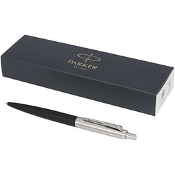 PARKER Druckkugelschreiber Jotter XL matt mit Chromverzierung, blaue Mine, schwarz