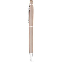 JULIE. Kugelschreiber aus recyceltes Aluminium (100 % rAL) mit Touchpen-Spitze, Champagne