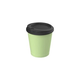 Kaffeebecher ToGo mit Deckel, 200 ml, geselliges grün/schwarz