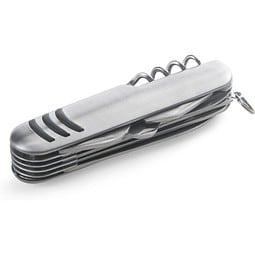 KAPRUN. Multifunktions-Taschenmesser aus Edelstahl und Metall, Satinsilber