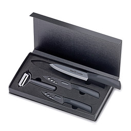 Keramik-Messerset 4-tlg., dunkle Klingen