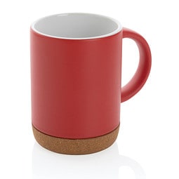 Keramikbecher mit Korkboden, rot