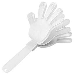 Klapper Hand einfarbig, weiß