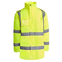 Kombinierter, gesteppter Parka Merak mit High Visibility, XXL, fluor yellow