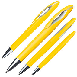 Drehkugelschreiber Fairfield, blaue Mine, gelb