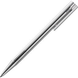 Kugelschreiber LAMY logo Metall, chrome, Mine blau